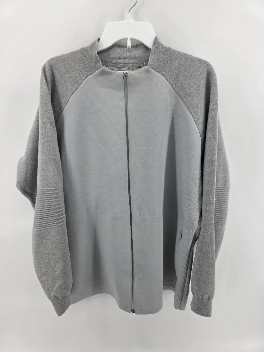 Adidas‎ Adi Pure Grey Full Zip Sweater Jacket – Men's XL – Mixed Knit